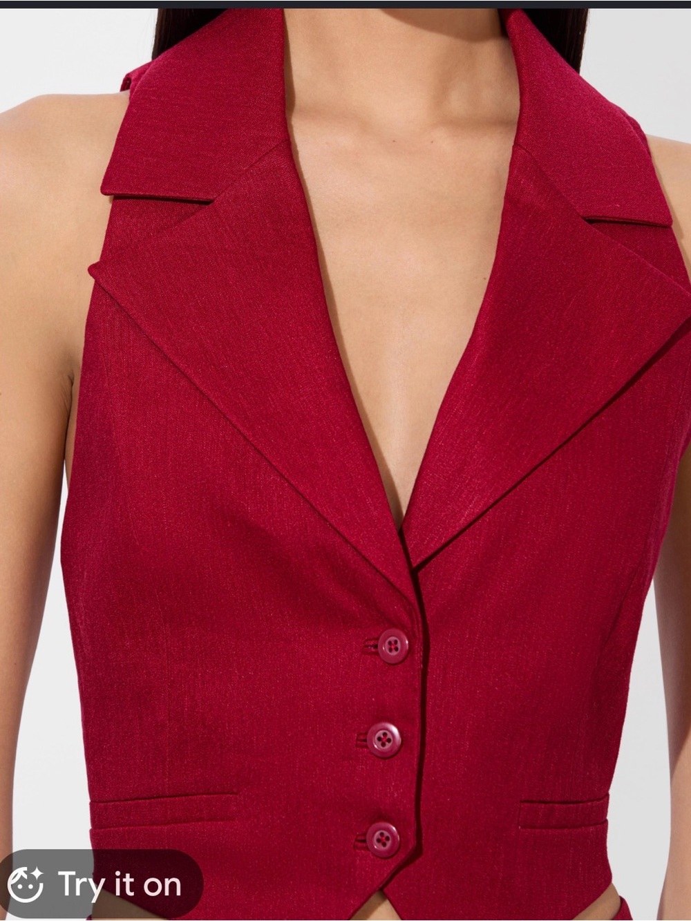 Alice + Olivia Crimson Sleeveless Tailored Vest